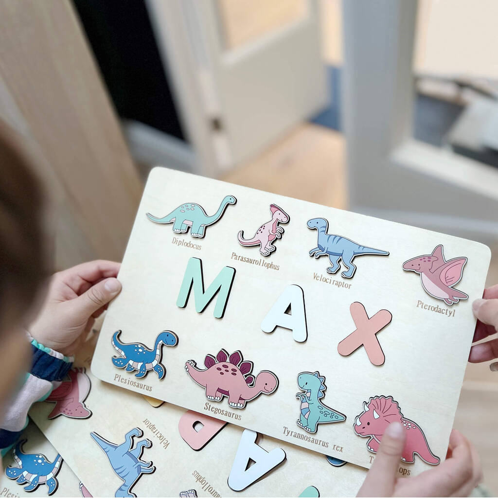 Roarsome Personalised Dinosaur Name Puzzle, 1 of 11