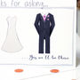 Bride And Groom Wedding Acceptance Card, thumbnail 2 of 9