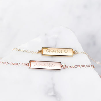 Personalised Small Bar Bracelet, 7 of 12
