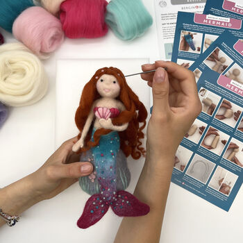 Needle Felting Kit Mermaid, 2 of 9