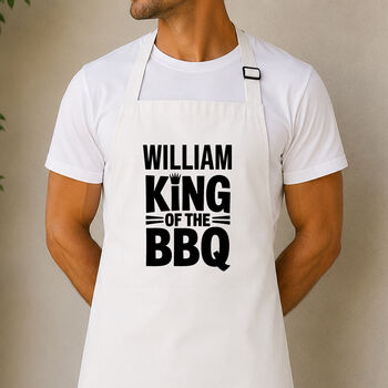 Personalised King Of The BBQ Apron, 7 of 7