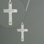 Personalised Sterling Silver Cross Necklace, thumbnail 2 of 6