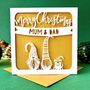 Gonks Christmas Gnomes Personalised Family Christmas Card, thumbnail 2 of 6