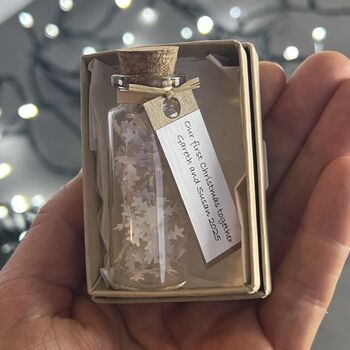 Miniature Bottle Of Snow Personalised Christmas Gift, 5 of 7