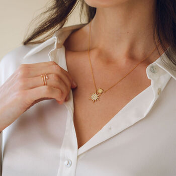 Celestial Double Star Necklace, 9 of 12