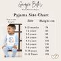 Boys Personalised Blue Stripe Dinosaur Pyjamas, thumbnail 3 of 9