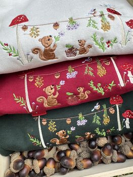 Magical Squirrels Embroidered Sweatshirt, 4 of 5