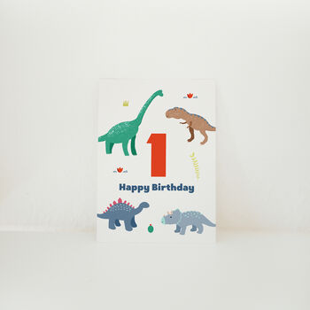 Dinosaurs Happy Birthday Card, 5 of 12