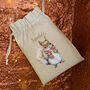 Personalised Squirrel Drawstring Christmas Gift Bag, thumbnail 3 of 3