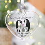 New Grandparents Penguin Christmas Glass Bauble, thumbnail 4 of 5