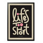 Life's Too Short Bold Illustrated Playful Print, Typographic Nostalgic Style, Bold Graphic Portrait Artwork Design, A5 A4 A3 A2 A1, thumbnail 8 of 8