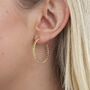 18ct Gold Plated Or Silver Chain Link Hoop Earrings, thumbnail 1 of 4