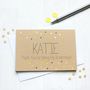 Personalised Bridesmaid Thank You Card With Gold Dots, thumbnail 3 of 4