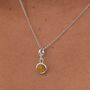 Sterling Silver Yellow Lightning Resin Charm Necklace, thumbnail 2 of 6