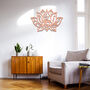 Spiritual Lotus And Eye Wooden Wall Art Serene Decor, thumbnail 3 of 8