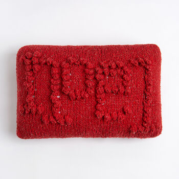 Christmas Noel Cushion Easy Knitting Kit, 5 of 10