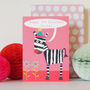 Personalised Bubble Zebra Card, thumbnail 1 of 4