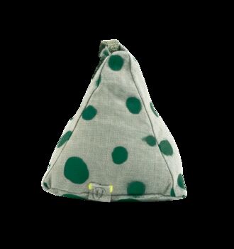 Hand Painted Linen Sustainable Doorstop In Polka Dot Print, 8 of 10