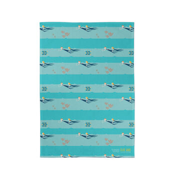 Sea Swimmers Organic Cotton Tea Towel, 3 of 6