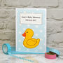 'Duck' Personalised Baby Shower Card, thumbnail 3 of 4