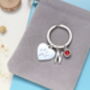 Paw Print Personalised Keyring Pet Lover Gift, thumbnail 7 of 9