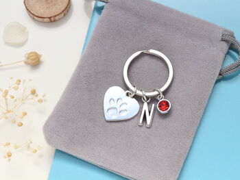 Paw Print Personalised Keyring Pet Lover Gift, 7 of 9