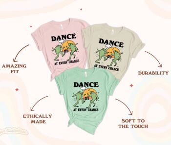 'Dance At Every Chance' Retro Frog Tshirt, 2 of 7