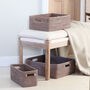 Marbury Taupe Rectangle Rattan Storage Basket, thumbnail 1 of 4