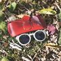 Rivington Recycled Denim Sunglasses With Grey Lens, thumbnail 2 of 6