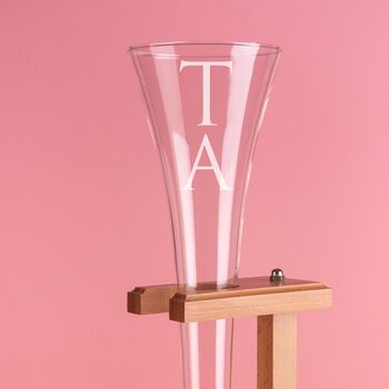 Personalised Half / Full Yard Of Ale Glass With Stand, 2 of 3