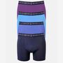 Multipack Four Pairs Of Men's Bamboo Trunks In Blues, thumbnail 1 of 3