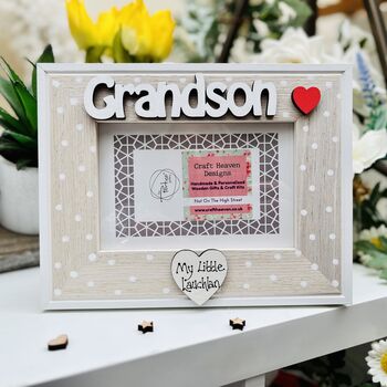 Personalised Grandson Photo Frame Birthday Gift, 2 of 7