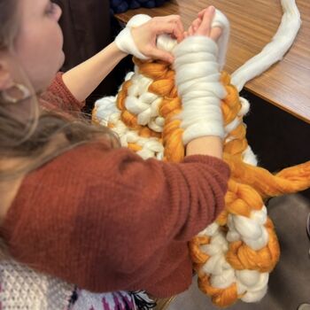 Striped Blanket Arm Knitting Kit, 5 of 6