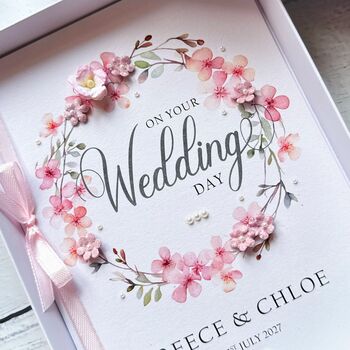 Personalised Wedding Card: Cherry Blossom Design, 6 of 11