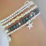Personalised Sterling Silver And Hematite Five Stack Bracelet Set, thumbnail 4 of 7