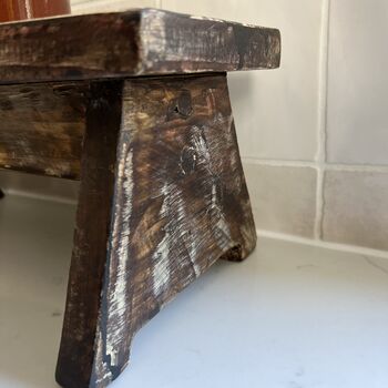 Vintage Wooden Riser Stool / Shelf Stand, 4 of 5