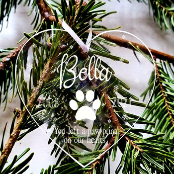 Personalised Pet Remembrance Hanging Decoration, 2 of 2