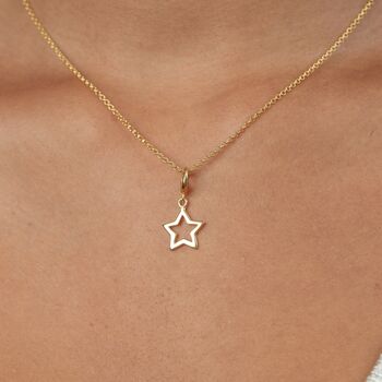 18ct Gold Open Star Necklace, 4 of 4