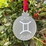 Gemini Zodiac Star Sign Christmas Decoration, thumbnail 1 of 6