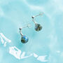 Labradorite Drop Stud Earrings Second Light Collection, thumbnail 1 of 4