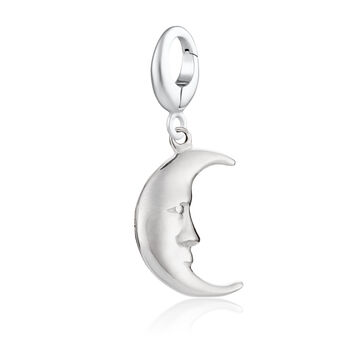Sterling Silver Moon Charm Necklace, 4 of 8