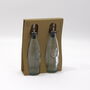 Recycled Glass Oil Bottle | 300ml | Giftboxed X2, thumbnail 2 of 3