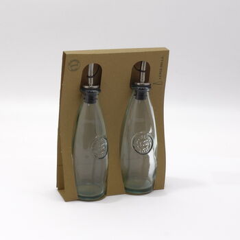 Recycled Glass Oil Bottle | 300ml | Giftboxed X2, 2 of 3