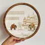 Mango Wood Round Serving Platter Tray, Chip And Dip, thumbnail 1 of 13