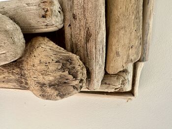 43cm Square Handmade Driftwood Wall Mirror, 6 of 10