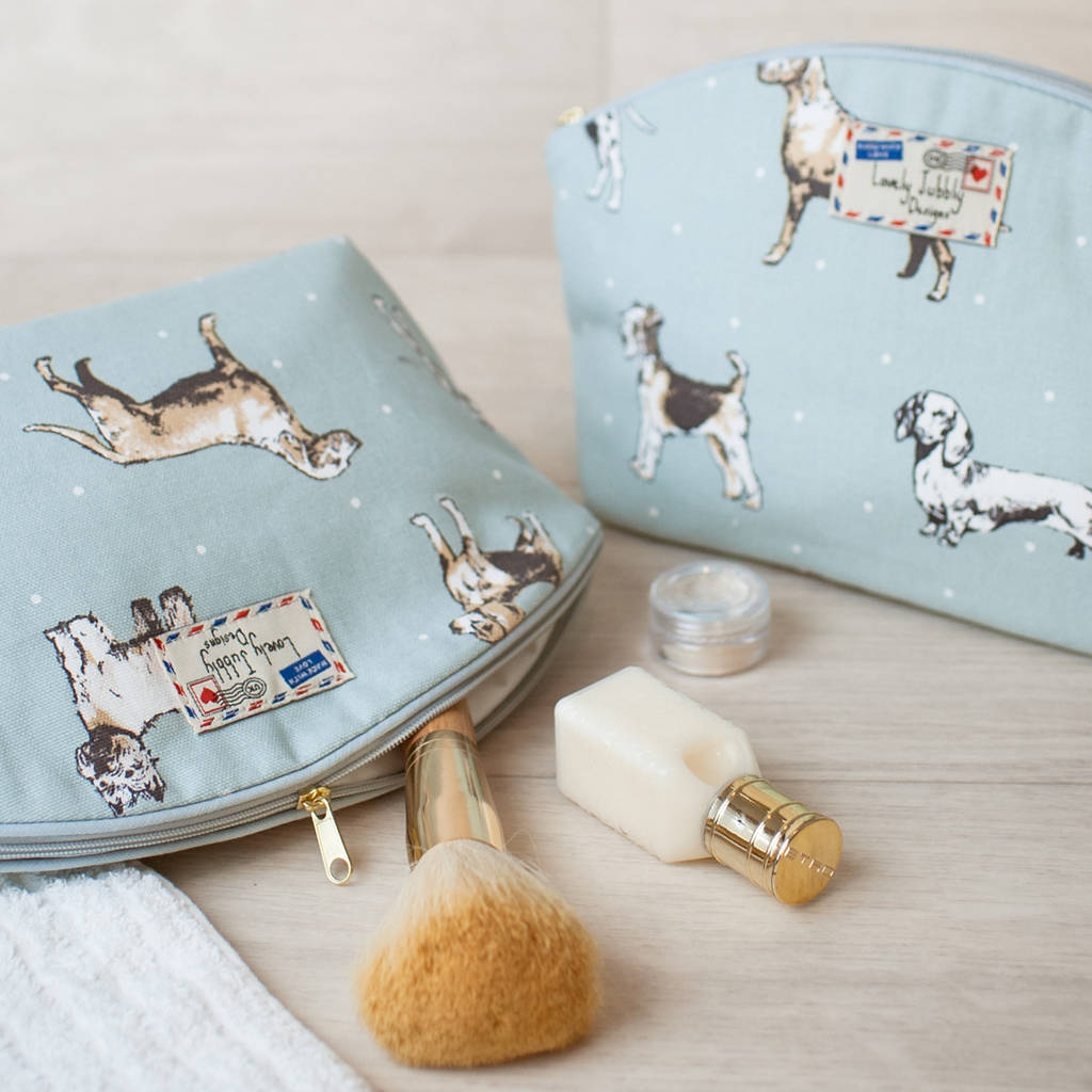 Dog Lovers Breeds Dogs Gift Makeup Toiletry Wash Bag By Lovely Jubbly