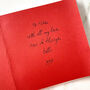 Personalised Hearts Banner Anniversary Card, thumbnail 4 of 4