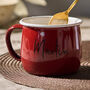 Personalised Valentine's Day Enamel Coloured Mug, thumbnail 2 of 5