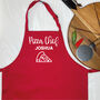 Pizza Chef Matching Siblings Personalised Apron Set, thumbnail 2 of 2