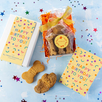 'Happy Birthday Confetti' Luxury Dog Biscuits, 3 of 3
